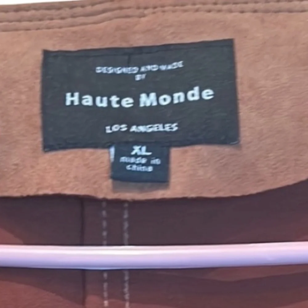 Haute Monde Tan Leather Jacket XL Excellent preloved condition soft - Picture 3 of 7
